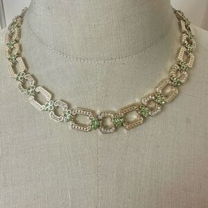 Grace Kelly Collection Simulated Peridot Hex Necklace